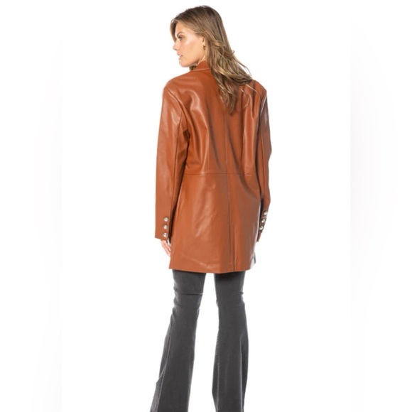 NWOT JUICY COUTURE Oversized Faux Leather Blazer Style Trench Coat - Picture 4 of 16